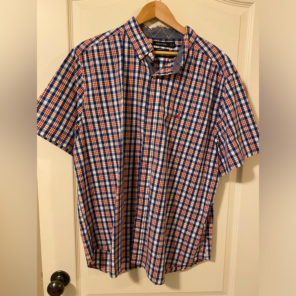 EUC Nautica Men’s Short Sleeve Dress Shirt Size XXL